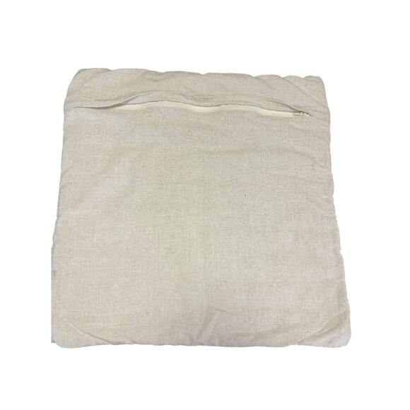 Serena & Lily Cotton Woven Checker Pillow Cover 21"x 22" Blue/White - Picture 3 of 8